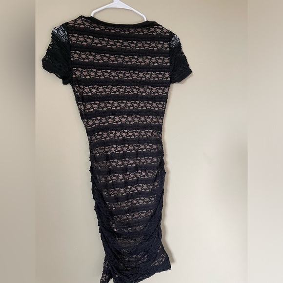 BCBGMaxAzria Black Lace Mini Dress size XXS Bodycoon - Picture 6 of 8